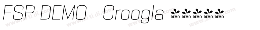 FSP DEMO   Croogla 4字体转换